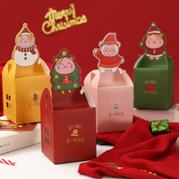 Boîte à pommes de Noël Xiyu, boîte cadeau vide en papier pour fruits, petite boîte cadeau portable, boîte cadeau de Noël portable