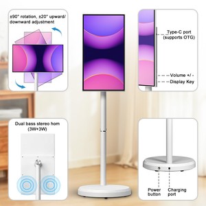 21.5 Inch Full hd <b>Portable</b> <b>Tv</b> Smart Movable Pc with Battery Rotating Touchscreen Monitor for Bedroom/kitchen - Product Image 4