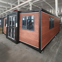 Maison mobile préfabriquée modulaire à double largeur personnalisée 20/30/40 pieds Maison conteneur extensible