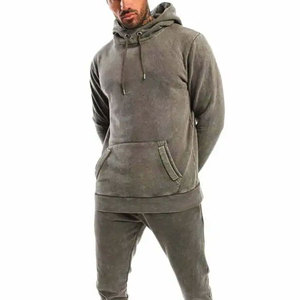 Meilleur prix de gros, dernière conception, survêtement pour homme délavé à l'acide, faible MOQ, couleur unie, survêtement pour homme délavé à l'acide sur mesure - Product Image 6