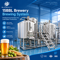 Système de brassage de bière 10BBL 15BBL 20BBL, équipement de brasserie avec chauffage à la vapeur et contrôle PLC pour brasserie artisanale clé en main
