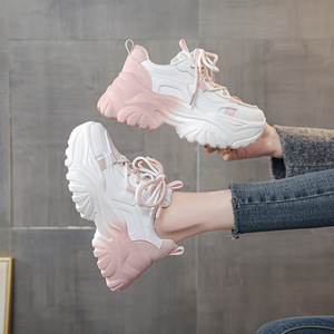 Chaussures de sport pour femmes, épaisses et blanches, style <span class=keywords><strong>papa</strong></span>, nouvelle collection printemps-automne 2024 - Product Image 5