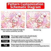 Tapis de souris en caoutchouc personnalisé avec logo par transfert thermique, antidérapant, pour le bureau et le gaming, vente en gros depuis l'usine chinoise