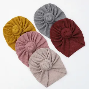 Wholesale High Quality Top Knotted Baby Head bands Cotton Kid Elastic Headband Knot Baby Hat