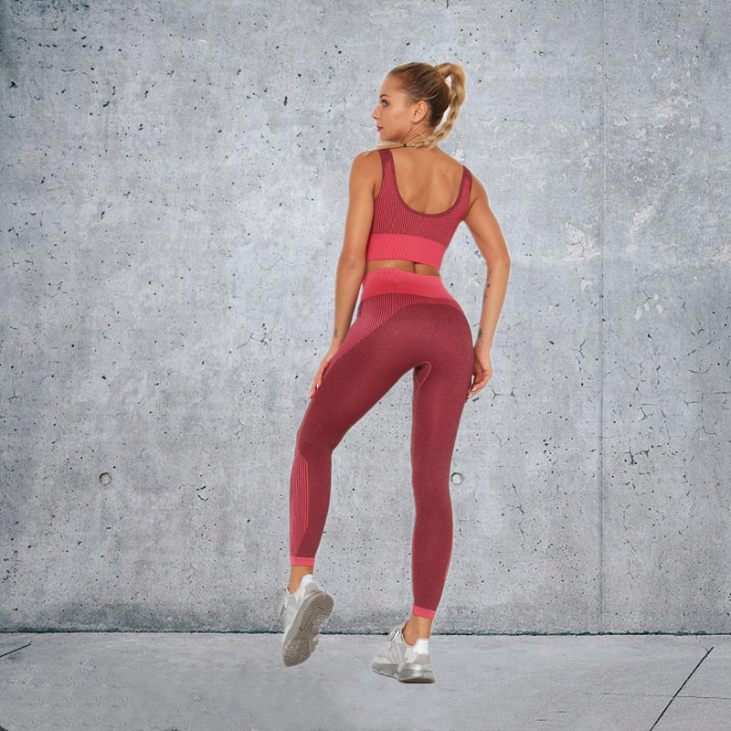 New Fashion Modern Breathable Workout Clothing Women Active Wear  Yoga Pants  BRA  4 colors comfortable