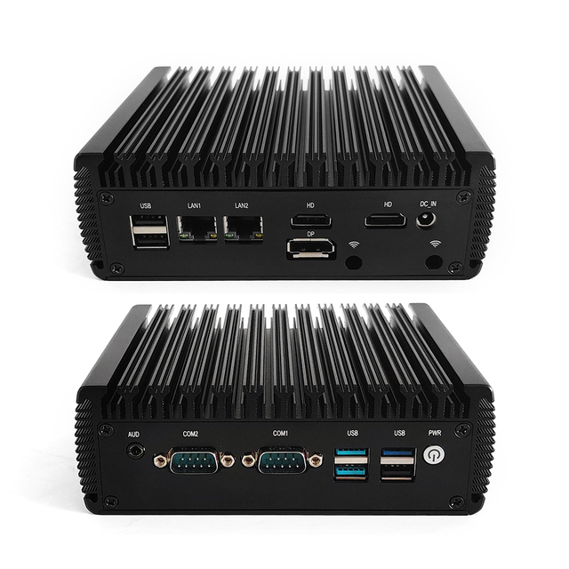 OEM ODM Intel N100 N95 N150 CPU Mini PC DDR4 2LAN 2COM 6USB 7*24hour Working Nuc Fanless Industrial PC Computer Mini Laptop Pcs
