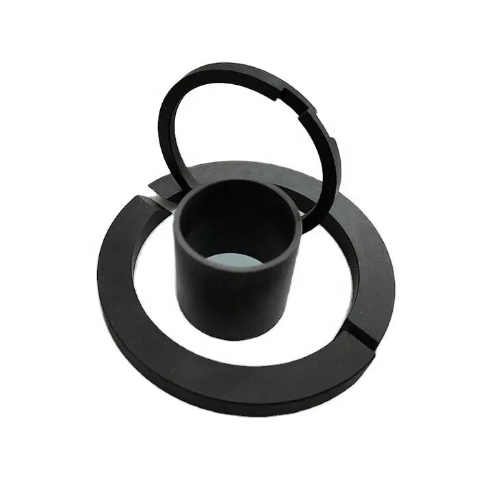 hydraulic cylinder piston seals black custom graphite carbon fiber filled ptfe wear ring