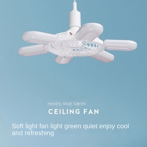 <span class=keywords><strong>Ventilateur</strong></span> de plafond pliant en plastique LED transfrontalier 6 feuilles 3 vitesses à intensité variable <span class=keywords><strong>Super</strong></span> lumineux pour chambre salon cuisine - Product Image 2