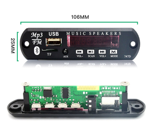 طقم لوحة موسيقية 12 فولت MP3 مع شاشة عرض راقصة LED ووحدة لتشغيل USB بلوتوث متوافقة لمشغلات MP3 - Product Image 3