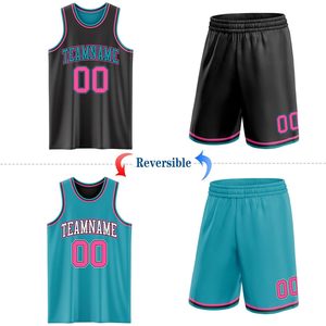 Conjunto de Uniforme de Baloncesto Reversible Personalizado, Uniforme Deportivo sin Mangas para Equipo, Camiseta y Pantalones Cortos para Hombres, Mujeres y Jóvenes - Product Image 3