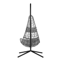 Chaise balançoire suspendue en forme d'oeuf pour l'intérieur et l'extérieur avec support pour patio, chambre, balcon, porche, jardin, villa