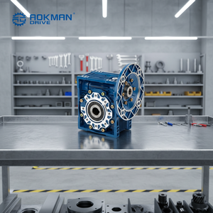 High Torque Foot Mounted Solid Shaft Helical <b>Worm</b> Gearbox for Industrial Automation & Heavy Duty Applications - Product Image 1