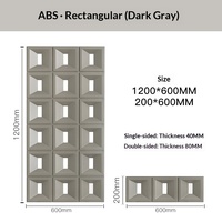 ABS neuf grilles plastique acier PU ciment composant bloc cloison creux décoratif décoration intérieure tête de porte culturelle Antique