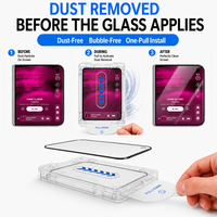 Protection d'écran pour iPhone DUO, installation facile, kit de suppression automatique de la poussière, verre trempé