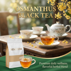Tè Nero Premium all'Osmanthus Commestibile, Miscela di Tè alle Erbe con Fiori <span class=keywords><strong>Naturali</strong></span>, Tè Salutare in Bustine <span class=keywords><strong>per</strong></span> Preparazione Calda/Fredda - Product Image 1