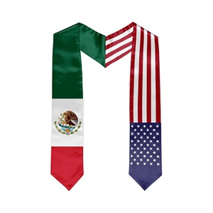 México Filipinas Bandera mixta Estola de graduación Faja Bandera mexicana Faja de graduación para Graduados Internacionales - Product Image 3
