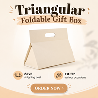 Anpassbare Dreieckige Tragbare Faltbare Geschenkbox für Uhrenverpackung; Einfarbige Magnetische Weiße Kartonbox