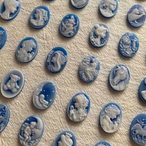 Gemstone Stock 3D espeleología retrato Cameos para declaración joyería colgante collar Hacer 18x25mm - Product Image 4