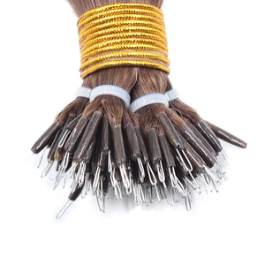 Extensions capillaires Nano Ring en cheveux humains vierges 100% Premium, double épaisseur, russes, naturelles, avec pointe en kératine Micro Nano Ring, vente en gros - Product Image 5