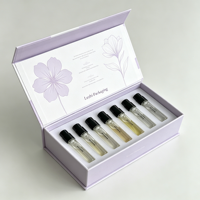 Boîte d'emballage de luxe pour kit d'échantillons de parfum 2 ML, avec logo personnalisé, couvercle magnétique et insert en EVA