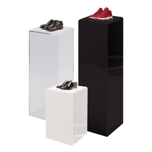 Socle de présentation carré sur mesure en acrylique transparent, blanc ou noir, à 5 faces, pour cérémonies de mariage et événements, piédestal décoratif - Product Image 1