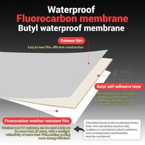 Ruban d'Étanchéité Auto-Adhésif en Caoutchouc Butyle avec Film PVDF pour Réparation de Toiture Métallique et Solin de Mur d'Acrotère, Membrane Anti-Fuite - Product Image 2