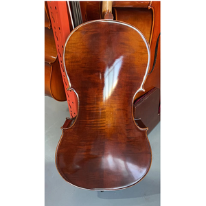 Cello professionnel en bois de couleur café, motif flamme d'érable, motif tigre, 4/4, vente en gros - Product Image 1