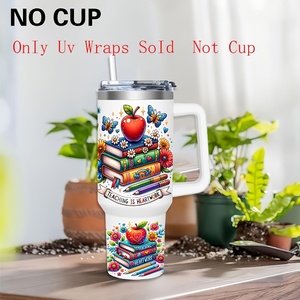Juego de Papel de Transferencia UV Impermeable y Escribible de la Serie Best Teacher Pattern para Vasos, Botellas y Tazas de 40 oz - Product Image 4
