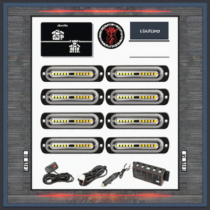 Mini módulo de luz LED intermitente impermeable DC 12-24V, gran oferta, luces azules de emergencia, montaje en superficie delgada para coches de 12V, nueva condición - Product Image 3