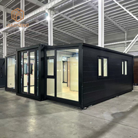 Maison préfabriquée de luxe en acier, structure mobile portable, 20 pieds, 40 pieds, 3 chambres, extensible, conteneur pliable, mini-maison