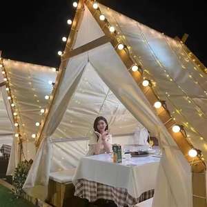 Tente de réception HOUMU, design <span class=keywords><strong>chalet</strong></span> triangulaire, simple couche, en Oxford 210D, imperméable, quatre saisons, écologique, coupe-vent, grand espace - Product Image 2