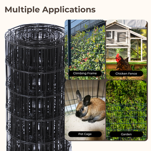48INCHX100FT Roll High Quality 16GA 1.6mm 2"x3"<b>Mesh</b> Black PVC Coated Welded <b>Mesh</b> <b>Wire</b> Fencing for Pet Animal Cage - Product Image 5