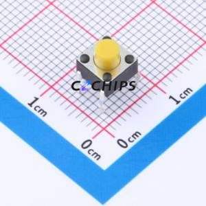 TP10813560 Tactile Switch Through hole Component (THT),6x6mm Switch Single Pole Single Throw Round Button 3.5N Through Hole - Product Image 1