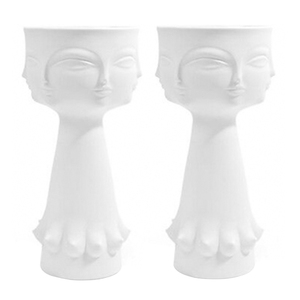 <span class=keywords><strong>Vaso</strong></span> Decorativo Moderno in Ceramica Bianca a Forma di Corpo Femminile per Fiori - Product Image 6
