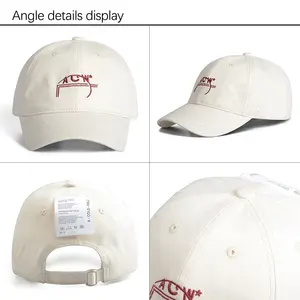 卸売コットン野球帽帽子カスタム刺繍ロゴ5パネルバイザーお父さん帽子空白6パネルフレームキャップ