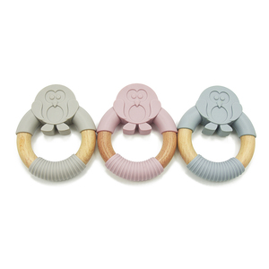 <span class=keywords><strong>Anneau</strong></span> de dentition en Silicone pour bébé, <span class=keywords><strong>jouet</strong></span> à mâcher pour bébé, sans BPA, lapin, vente en gros, 1 pièce - Product Image 2