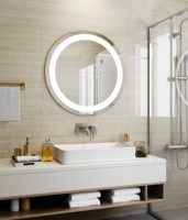 CE ETL Certified Customized Frame LED Backlit Bathroom Mirror Wall Mounted Illuminated Smart LED Mirror Defogging Modern Hotels