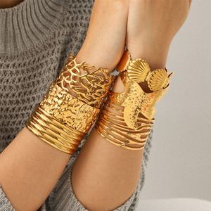 Bracelets et Joncs Élégants en Acier Inoxydable Massif 316L Plaqué Or 18K pour Femme – Bijoux Tendance - Product Image 2
