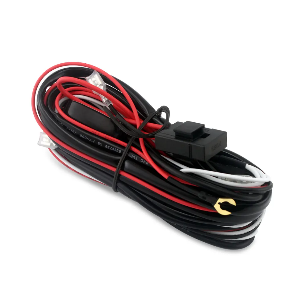 1 control 2 lamps Switch Control Line Automobile Wiring Harness Wire for Car LED Lamp Light Bar auto