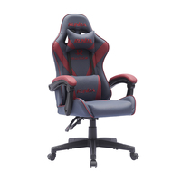 Meilleur choix de chaise d'ordinateur de bureau en cuir véritable bleu design à dossier haut