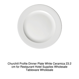 Plato de Cena Churchill Profile, Cerámica Blanca de 23.2 cm, para Restaurante, Hotel, Vajilla al por Mayor - Product Image 2