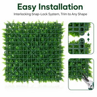Mur végétal artificiel avec panneaux de feuillage vert feuille de Milan pour jardin, magasin, cour, centre commercial, aménagement paysager, décoration murale intérieure et extérieure