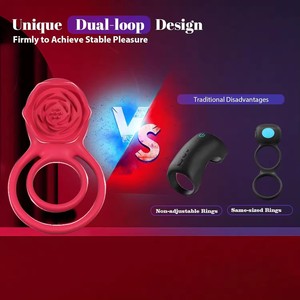 Anneau vibrant coloré pour pénis et stimulateur clitoridien avec 7 vibrations pour hommes et femmes Modèle ZC-20240509-57 - Product Image 3