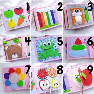 Livre d'activités en feutre d'éducation précoce pour enfants cadeau personnalisé jouet de voyage jouets éducatifs pour bébé - Product Image 4