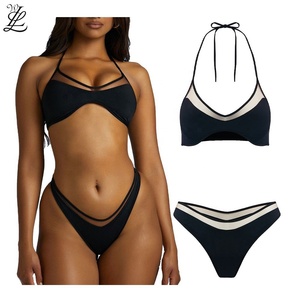 2024 OEM biểu tượng tùy chỉnh đồ bơi nhà sản xuất Bikini & đồ bơi Hot bikini sexy phụ nữ chuỗi thong Bikini microkini - Product Image 2