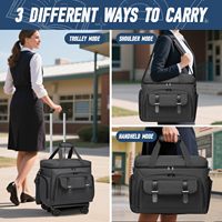 Sac à roulettes pour enseignant OEM, grand sac fourre-tout avec roulettes amovibles, sac à roulettes pour ordinateur portable de 15,6 pouces pour le travail au bureau