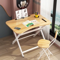 Ensemble de bureau et chaise pliables pour enfants, pour une utilisation à domicile, table d'écriture simple pour les devoirs des élèves du primaire