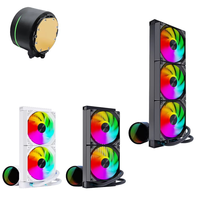 Refroidisseur liquide pour processeur AIO RGB 360 mm/240 mm pour PC de jeu |   Système de refroidissement à eau PWM silencieux pour Intel AM4 AM5 LGA1700