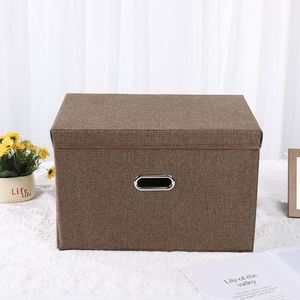 Hot Sale Cloth Fabric Storage Box Collapsible Clothes Storage <b>Bins</b> Home Folding Cotton Linen Fabric Storage Cube - Product Image 6