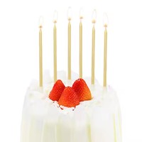 Champagner-farbige Metall Weihnachten Geburtstags torte Dekoration Artikel Regenbogen Kurve Kerze aus Wachs